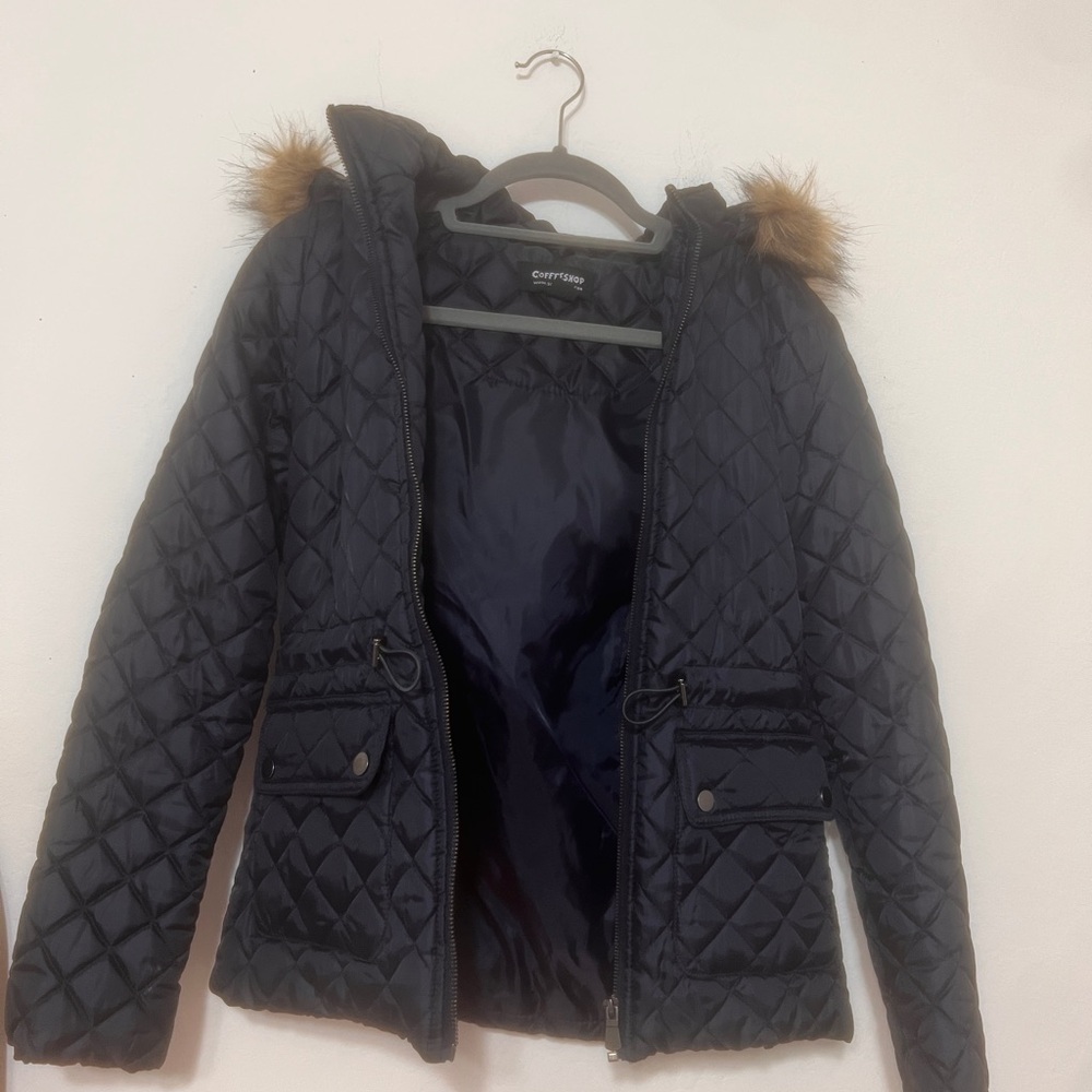 Nordstrom Black Quilted Puffer Jacket